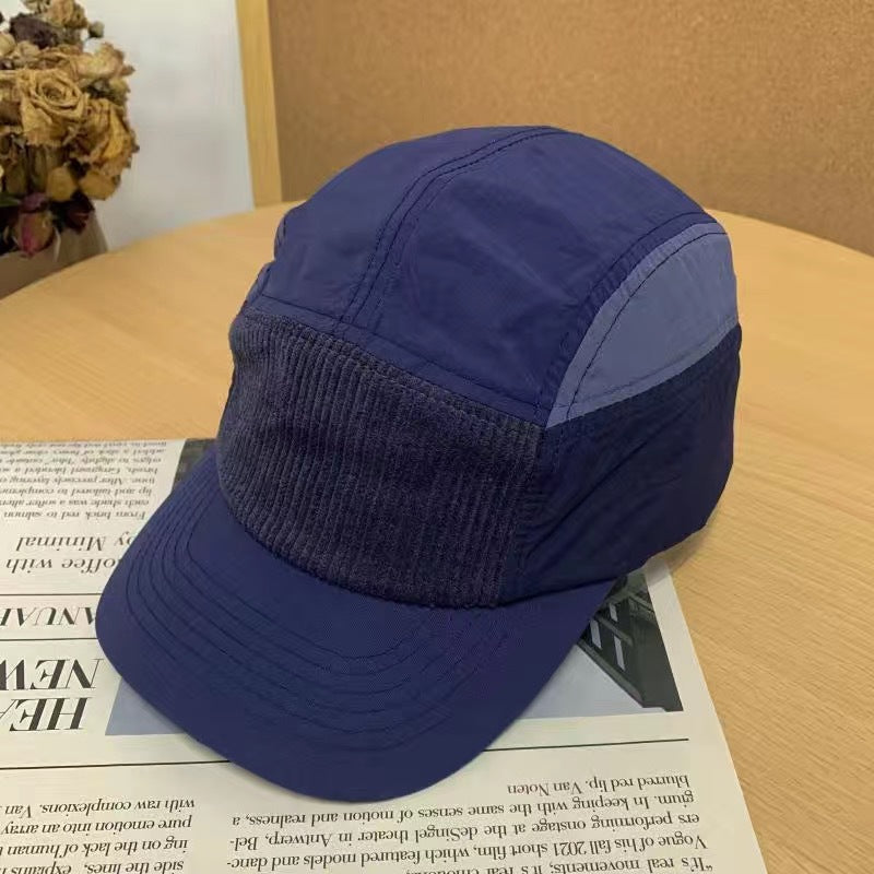 American-style Color-blocked, Quick-drying Five-panel Cap
