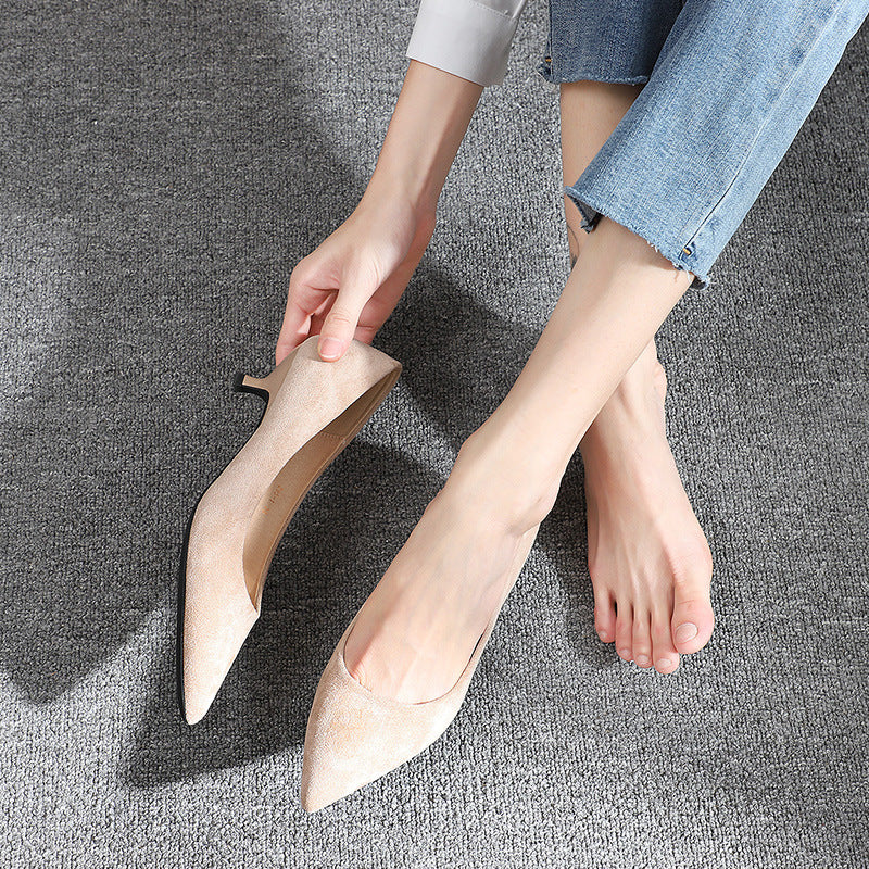 Black High Heels Women's Stiletto Work Shoes