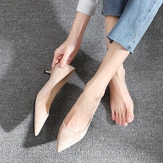Black High Heels Women's Stiletto Work Shoes