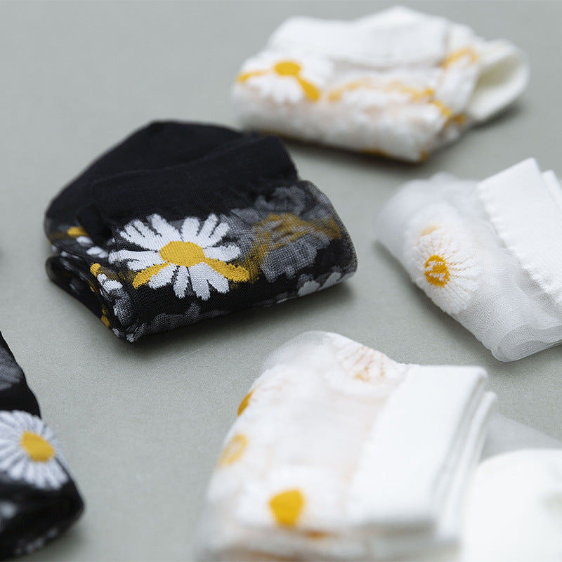 Little Daisy Glas Strømper til Kvinder Midt Tube