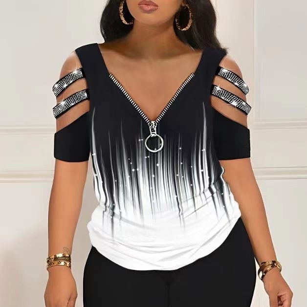 Womens Stylish And Elegant Printed Top And Shorts Set