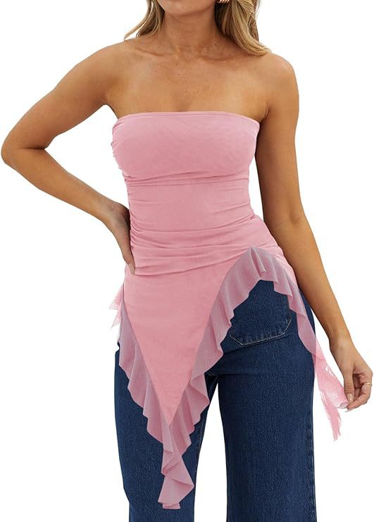 Figure-hugging Top With A Ruffled Hem