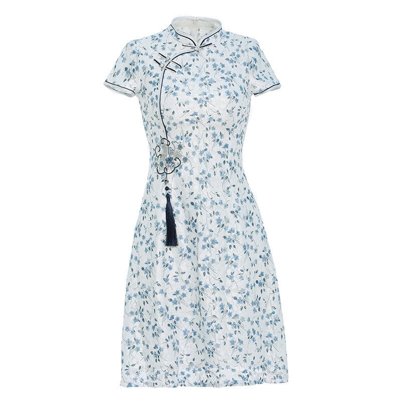 Modificeret Cheongsam Slank Vintage Kinesisk-stil Kjole