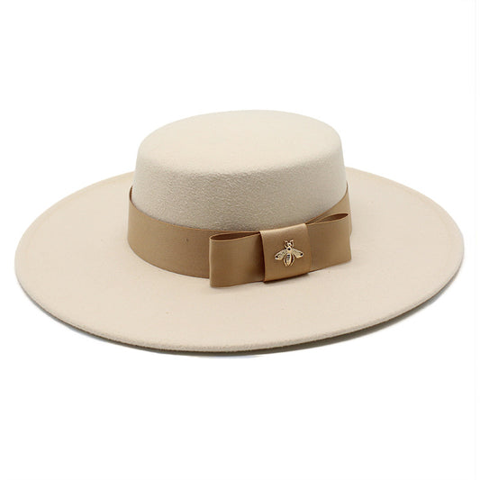 European And American Celebrities Luxury Wool Hat Woolen Cloth