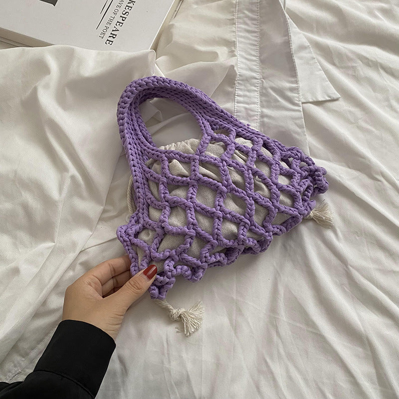Hand Woven Mesh Bag Ladies Handbag
