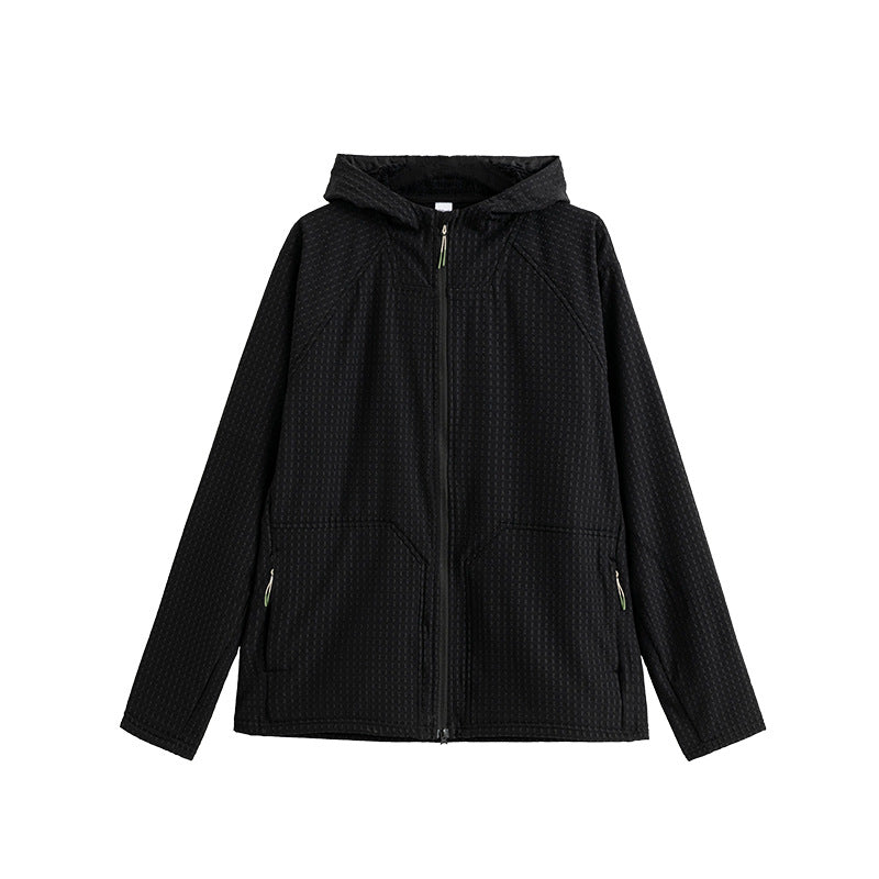 Mesh Brushed Sports Hooded Cut Fleece Padded Coat