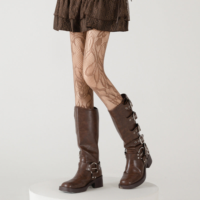 Mesh Stockings With Boots Maillard Pantyhose