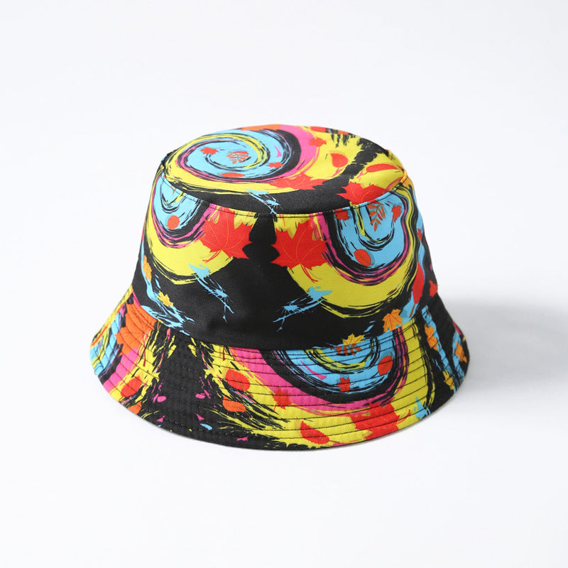 Spring Summer Heart Print Reversible Bucket Hat