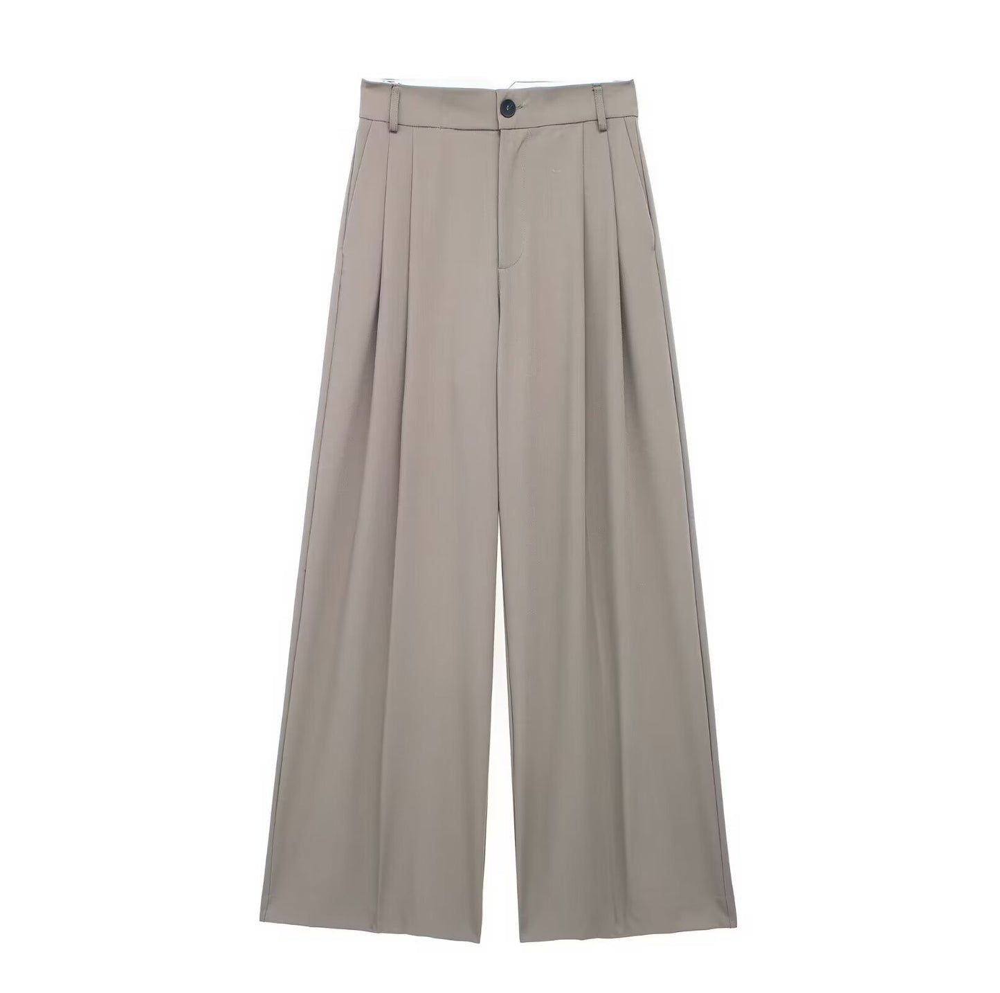 Solid Color Street Fashion Loose Casual Draping Wide-leg Pleated Trousers