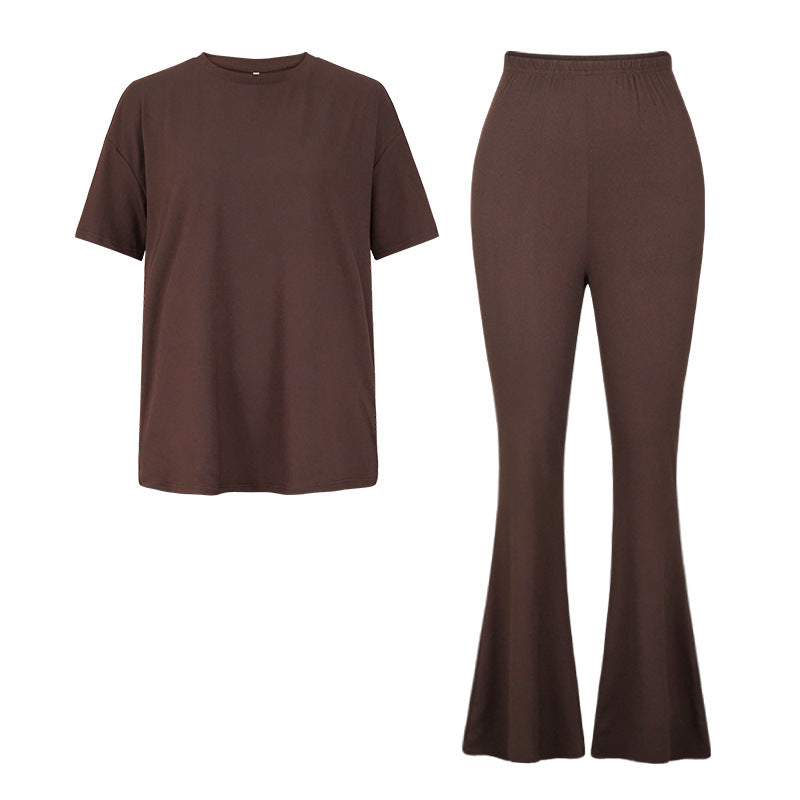 Long Wide-leg Pants Elegant Commute Two-piece Set