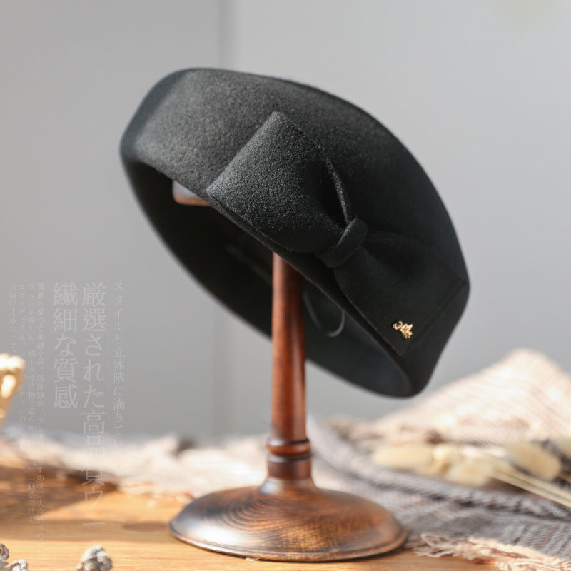 Kvinders Baret i Uld i Koreansk Stil