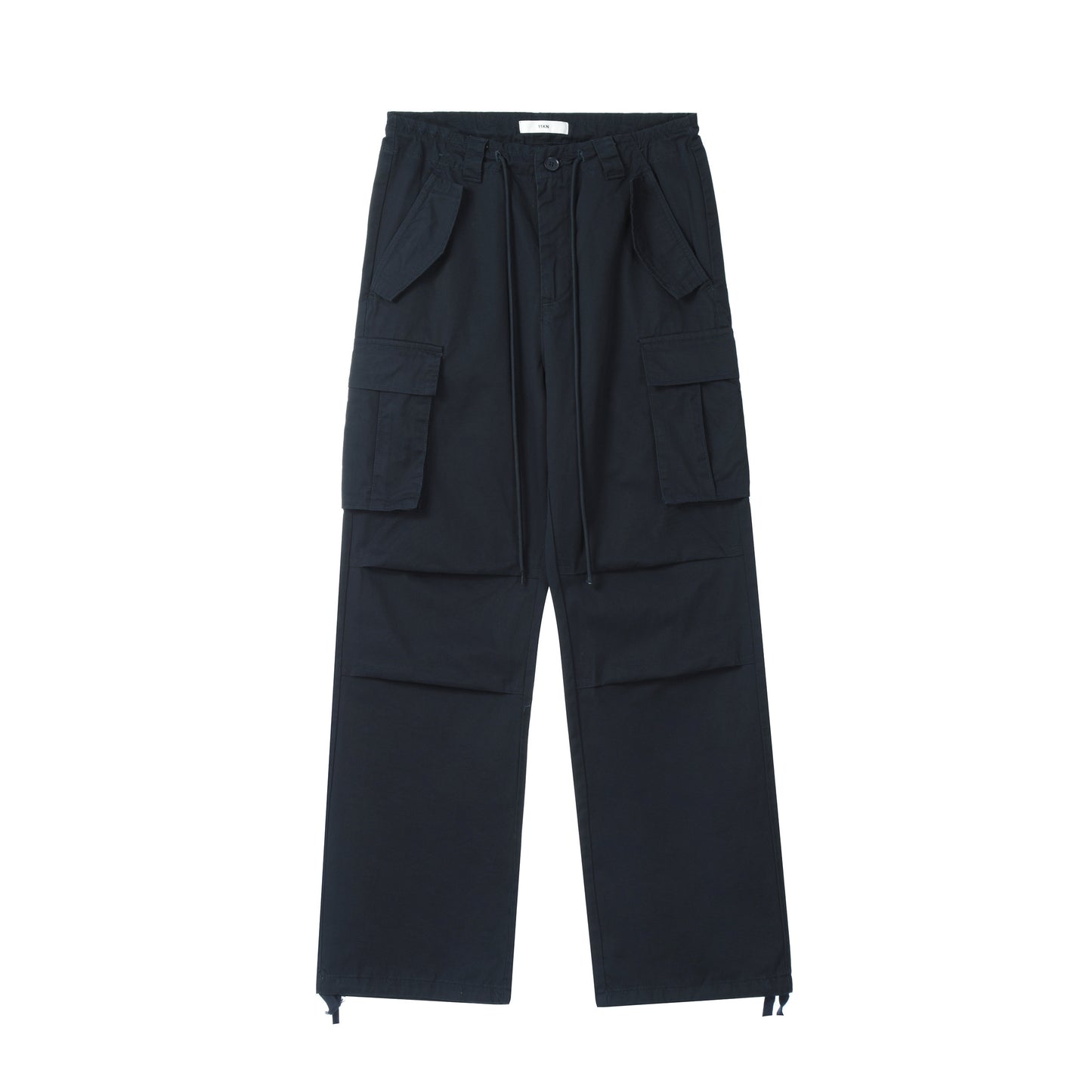 Street Drawstring Work Casual Pants With Loose Pockets