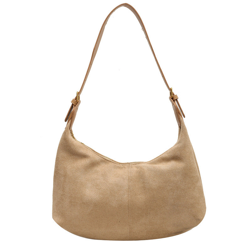 Frosted Vintage Female Large-capacity Crossbody Bag