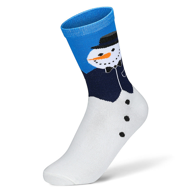 Christmas Tube  Women's Snowflake Christmas Tree Cotton Socks