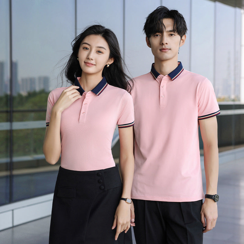 Summer Polo Shirt Solid Color Overalls