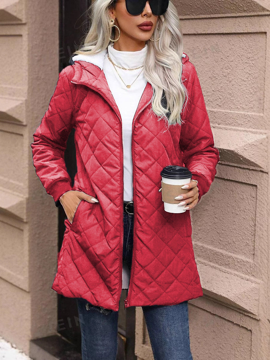 New Hooded Fleece Padded Coat Women