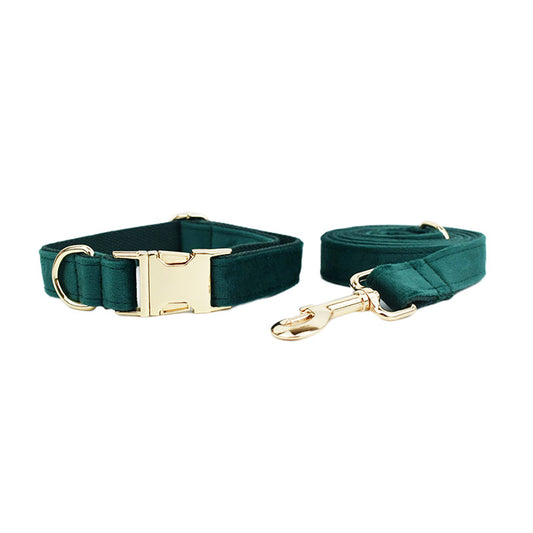Velvet Pet Collar Traction Rope