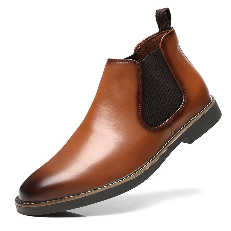 Men's Boots Plus Size British Style Leather Boots Youth All-matching