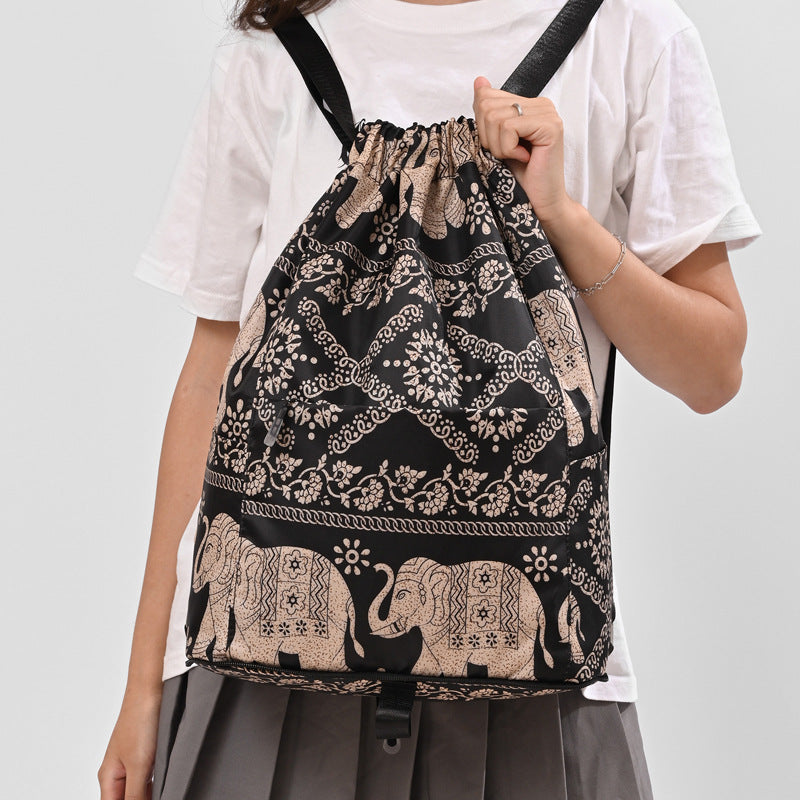 Women's Stylish And Portable Foldable Basketball Drawstring Bag