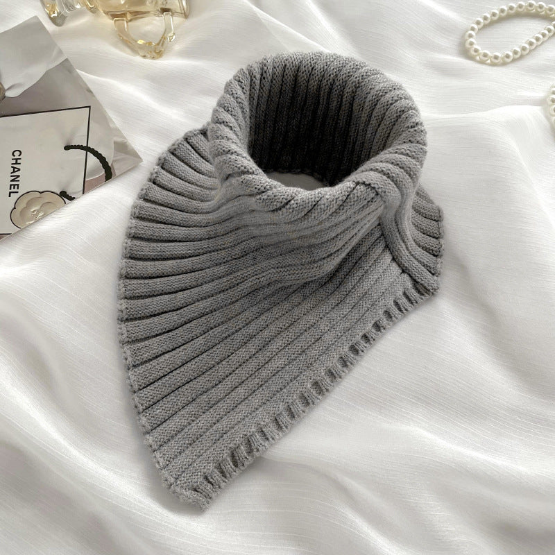Knitting Bandana Versatile Pure Color Warm Keeping Neck Protector