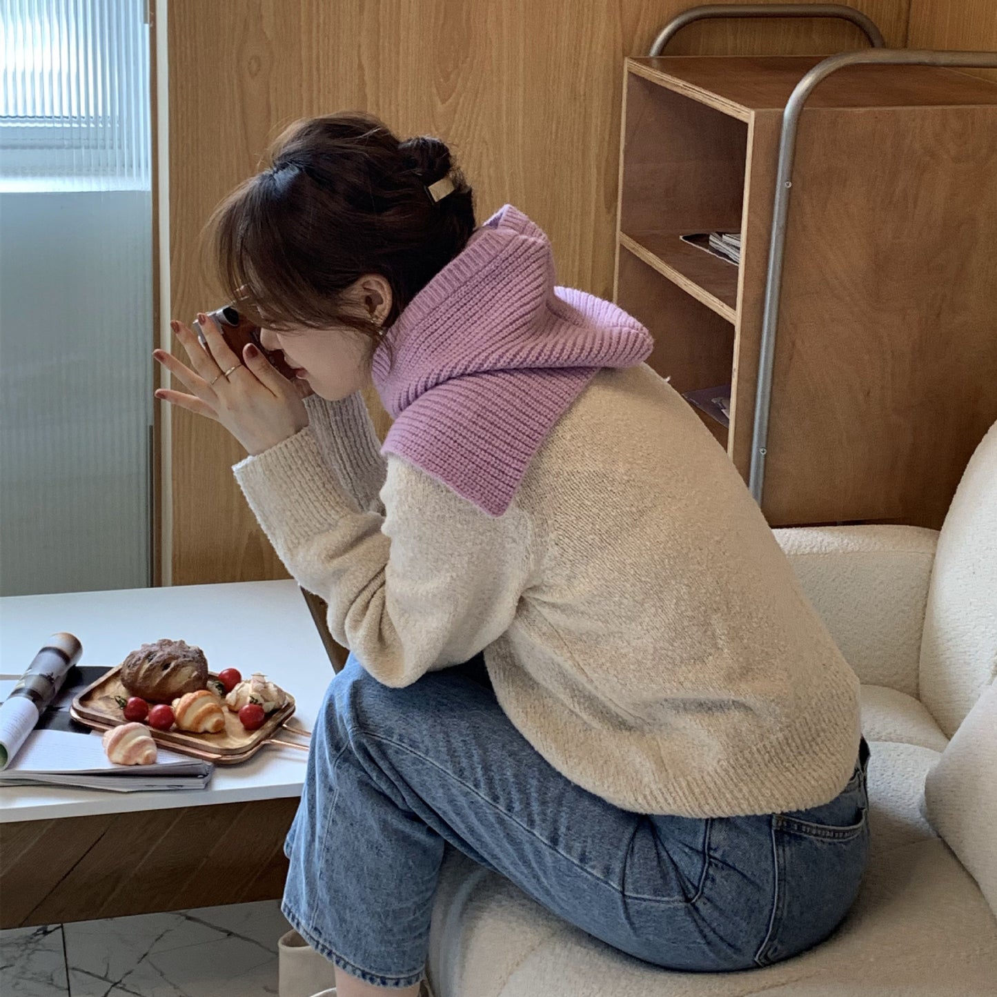 Hat Scarf And Neck One Autumn And Winter Korean Version Of Everything Sweet And Thick Warm