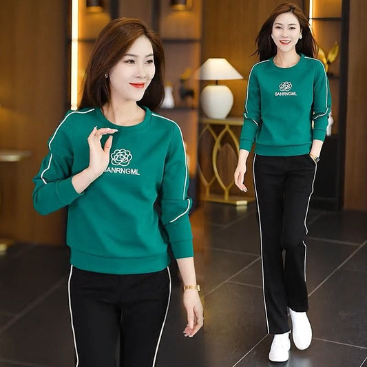 Women's Hoodie Wide-leg Pants Casual Sportswear Set