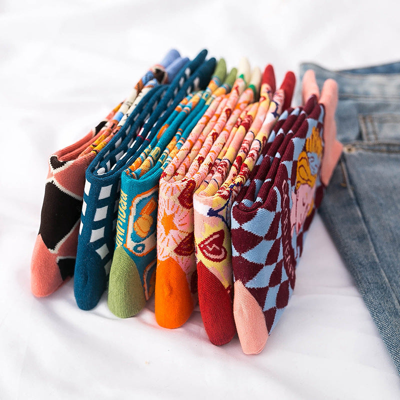 Stockings Children Personality Cotton Middle Tube