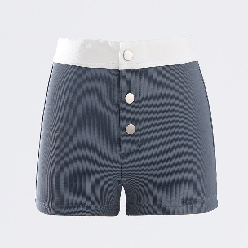 Women's Fashion Colorblock Casual Shorts