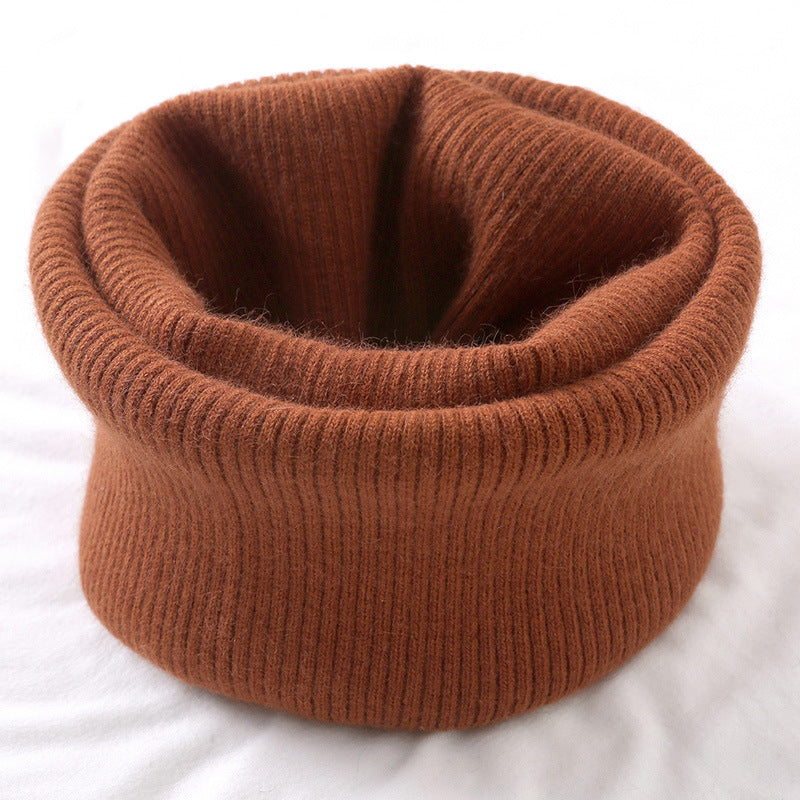 Wool Neck Warmer Knitted Scarf