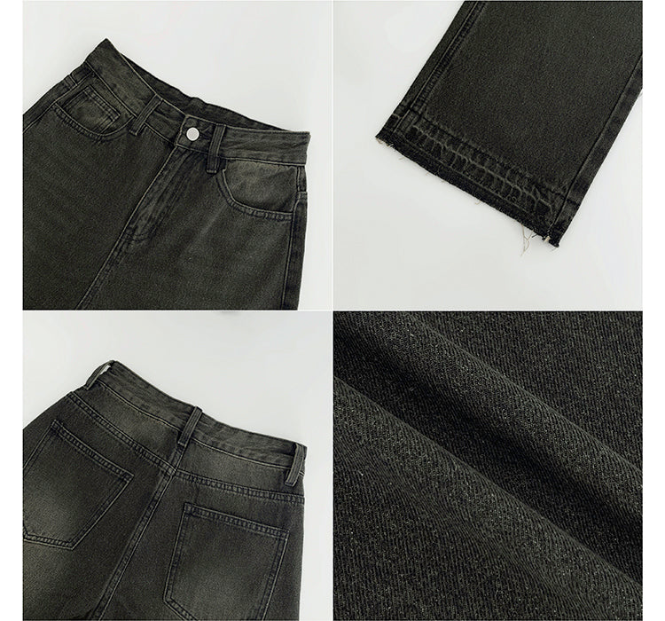 Højtaljede, lige ben Vintage Jeans Dame