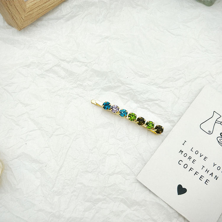 Vintage Geometric Metal Acrylic Resin Hair Clip