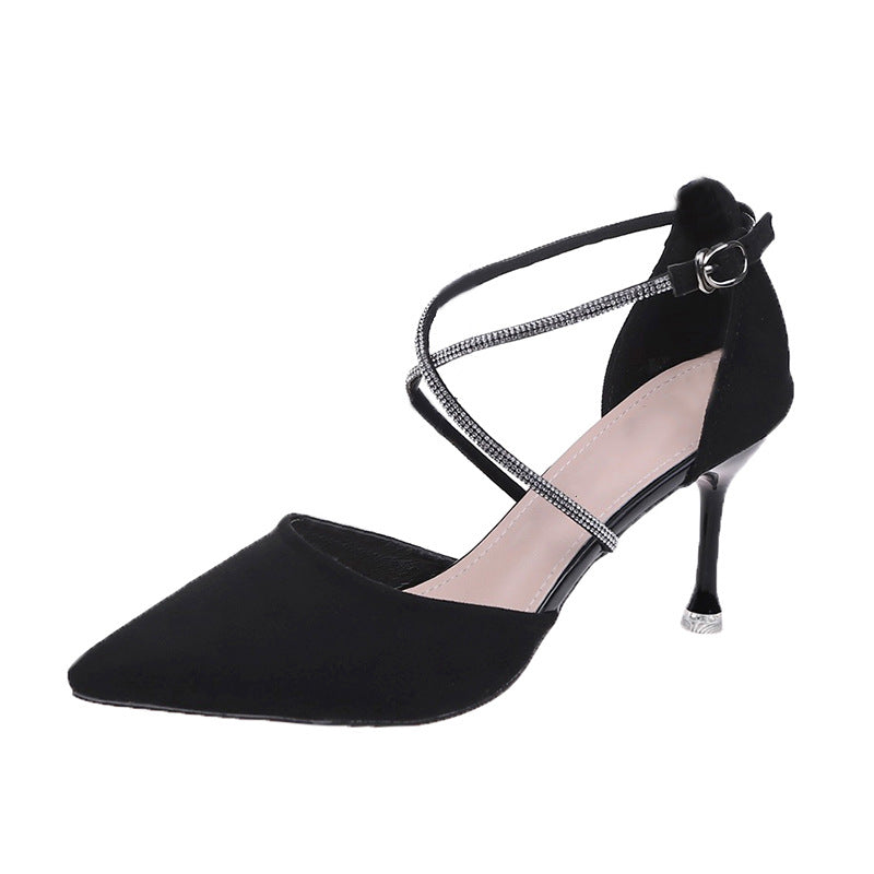 Stiletto Rhinestone Simple And Fashionable High Heels