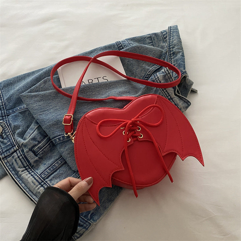 Hjerteformet taskerem, Bat Wings Skulder-/Crossbody-taske