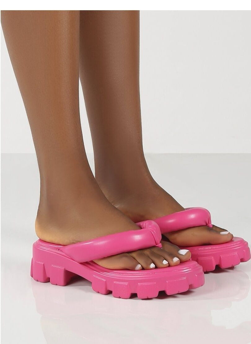 Thick-soled Slippers Women Wear High Roman Shoes In Summer