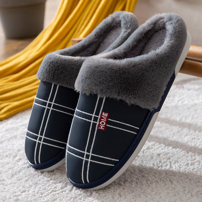 Winter Warm Slugged Bottom Plush Slippers