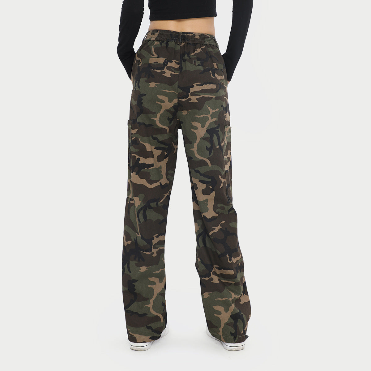 American Camouflage Cargo Pants Male Adjustable Leg Shaping