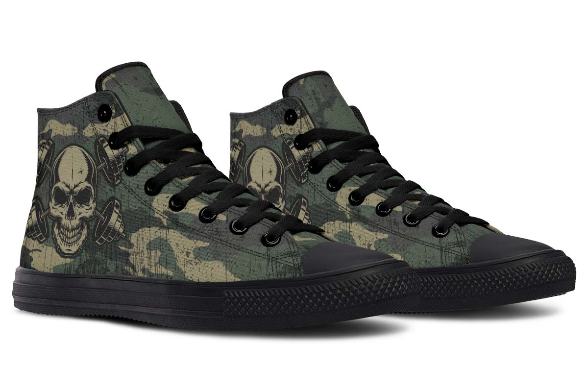 Men's And Women's Fashion Color Printing High-top Canvas Shoes