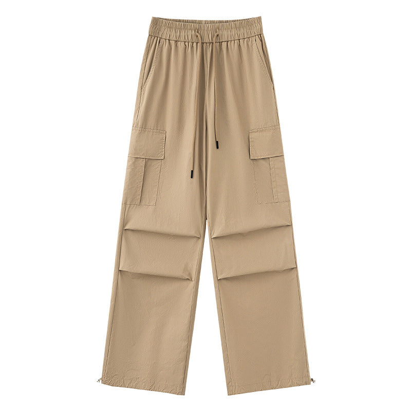 100 Cotton Cargo Pants Women's Summer Thin