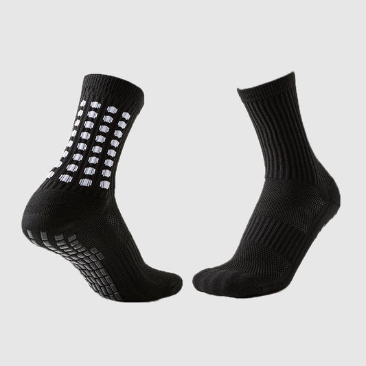 Solid Color Non-slip Football Socks Dispensing Shock-absorbing Wear-resistant