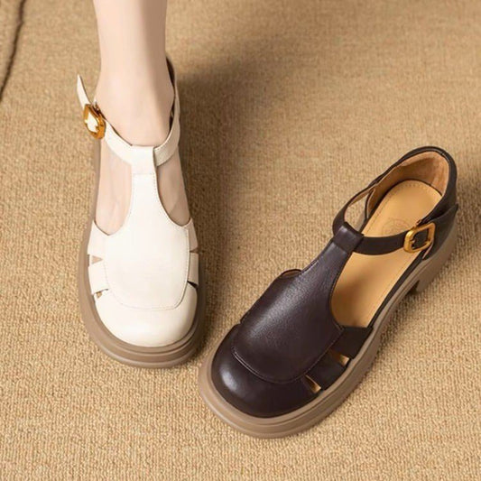 Small Chunky Heel Platform Ankle-strap High Heels