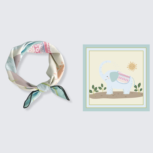 Decorative Spring And Autumn Chiffon Print Small Scarf