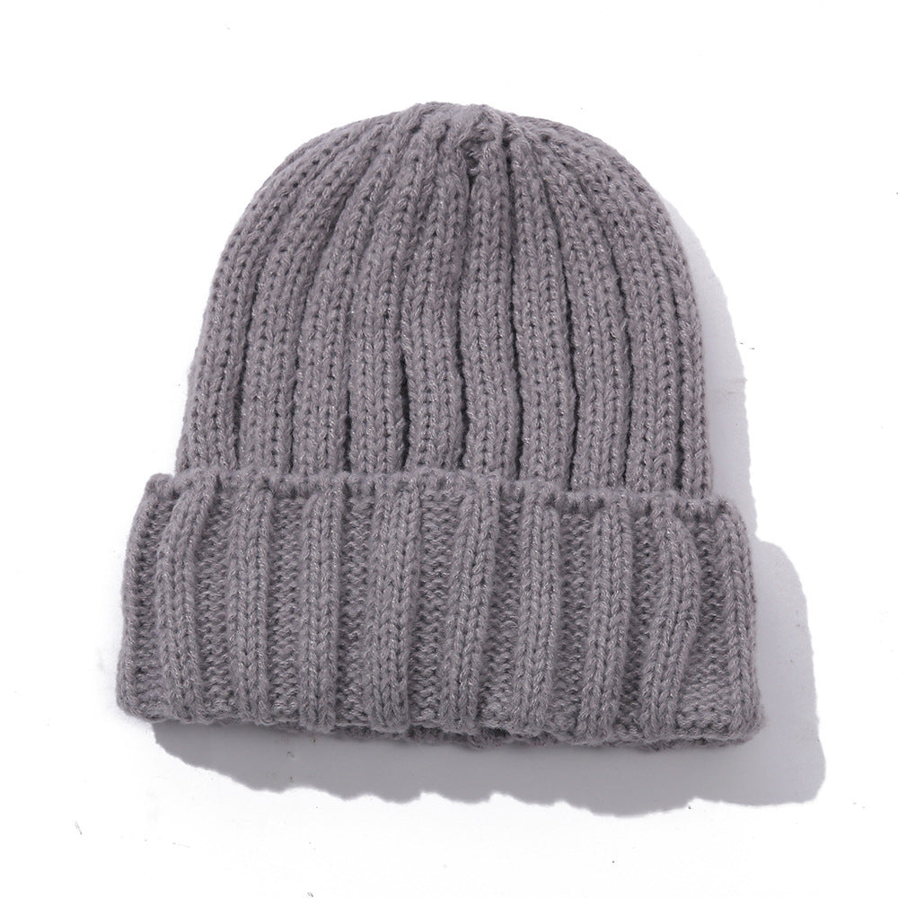 Men's And Women's Fashion Solid Color Wool Knitted Hat