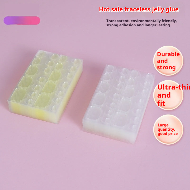 Fake Toe Nail Transparent Jelly Glue Waterproof Super Sticky Ultra-thin