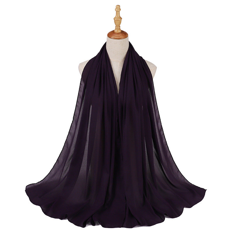 Malaysia Shiny Toe Cap Solid Color Scarf