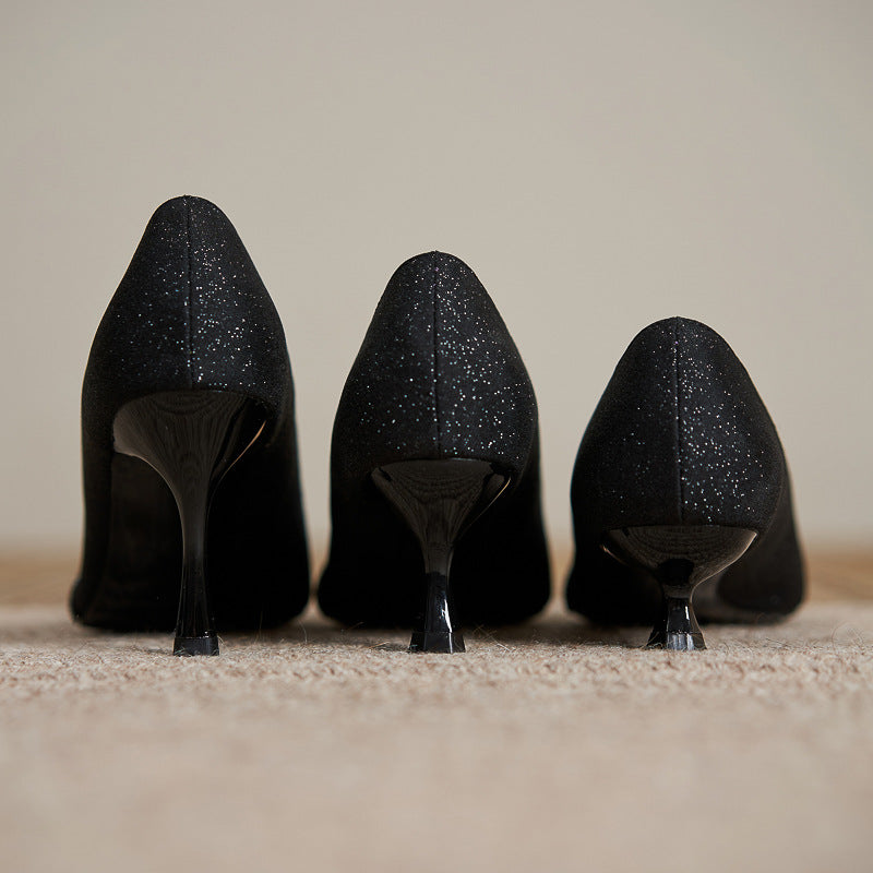 French Style Sequined High Heels Dress