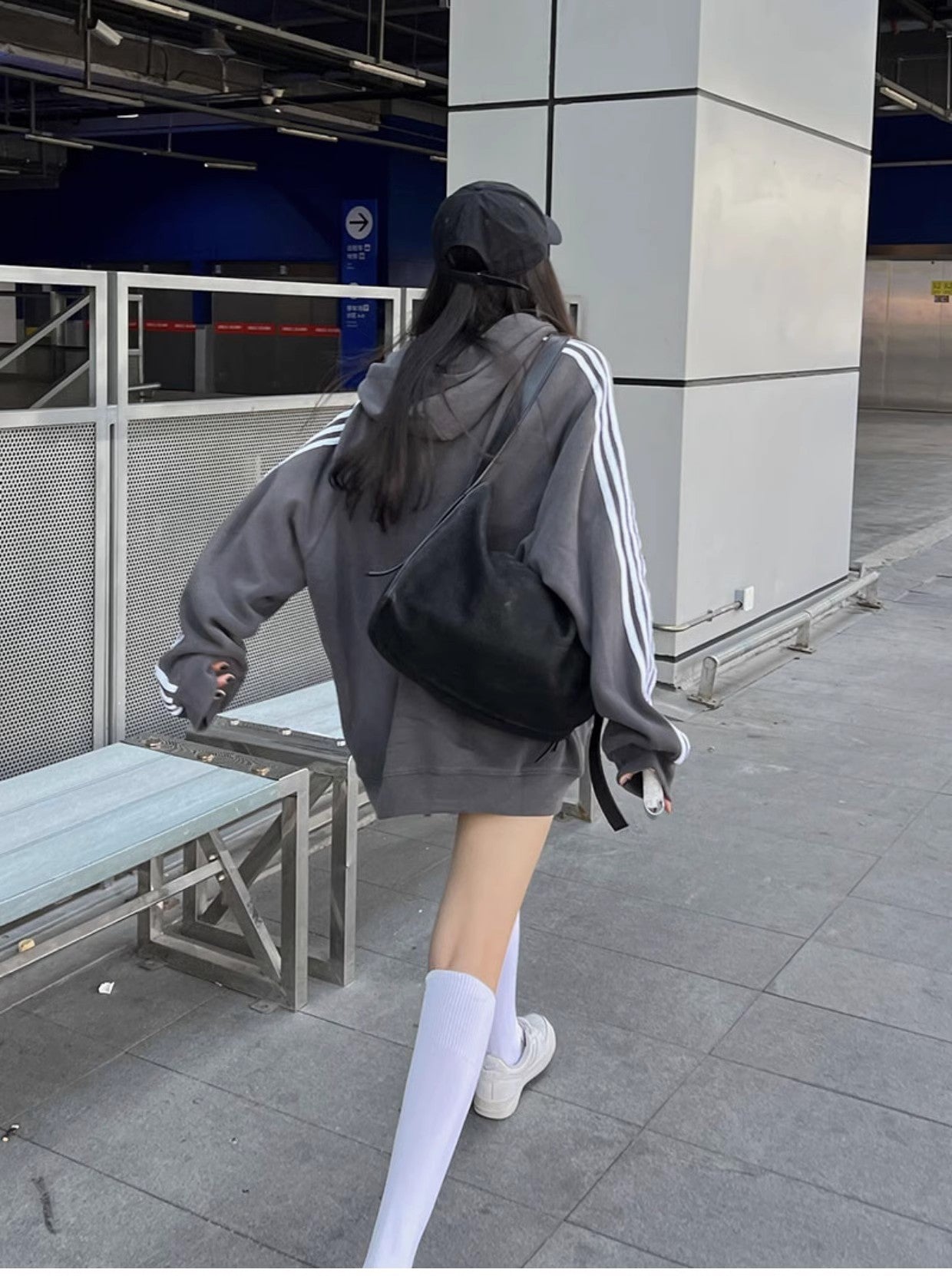 American Style Street Baseball Uniform Mid-length Sweater Cardigan Women's