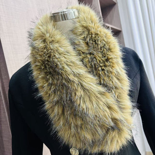 Black Vintage Coat With A Large Fur Collar