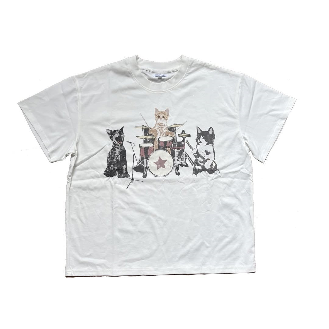 Short-sleeved Polo Shirt T-shirt Printed Pattern Top