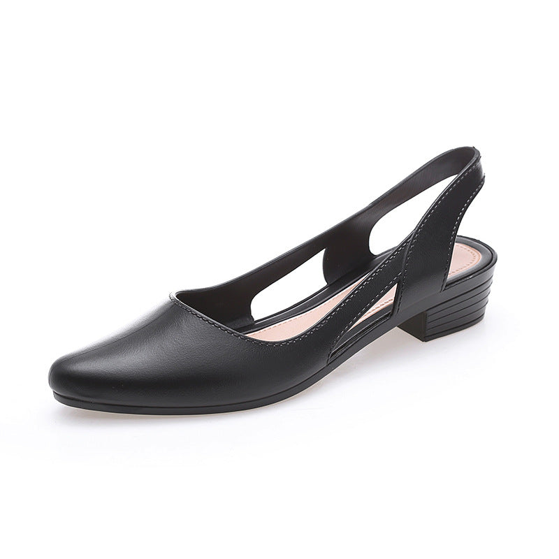 Fashion Casual Sandals Women's Low-cut Plastic Flat Sandals