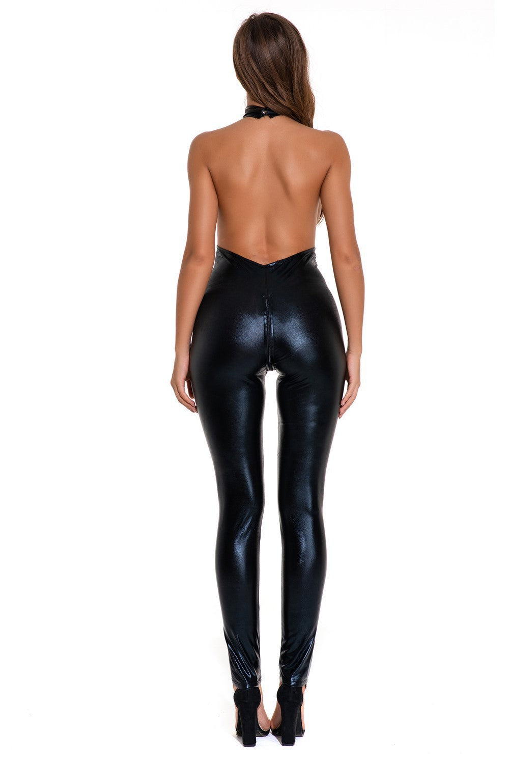 Sleeveless Jumpsuit With Neck Hanging And Backless